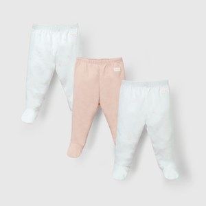 Patas rosadas suaves para bebés, pack de 3