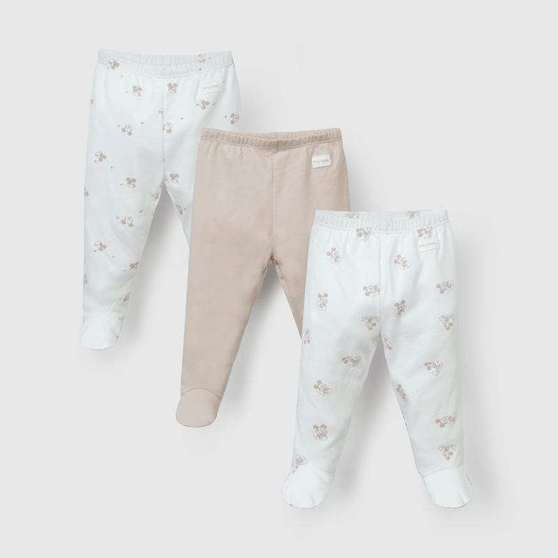 Patas Disney beige para guaguas, pack de 3