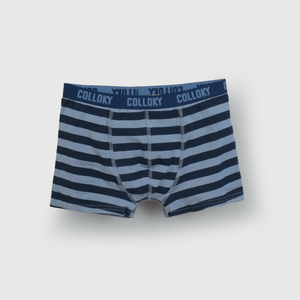 Bóxer niño azul y gris, pack de 3 pelotas