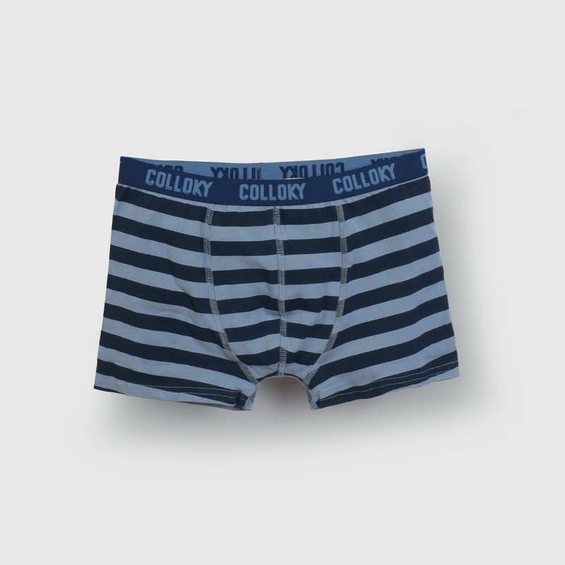 Bóxer niño azul y gris, pack de 3 pelotas