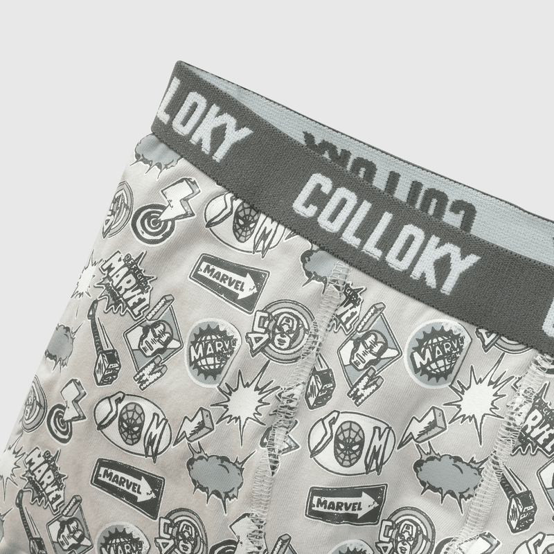 Bóxer Marvel negro para niños, pack de 3 cómodos