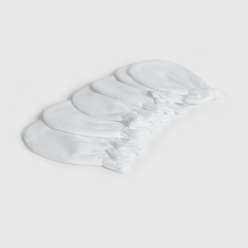 Mitones blancos para guaguas, pack de 3