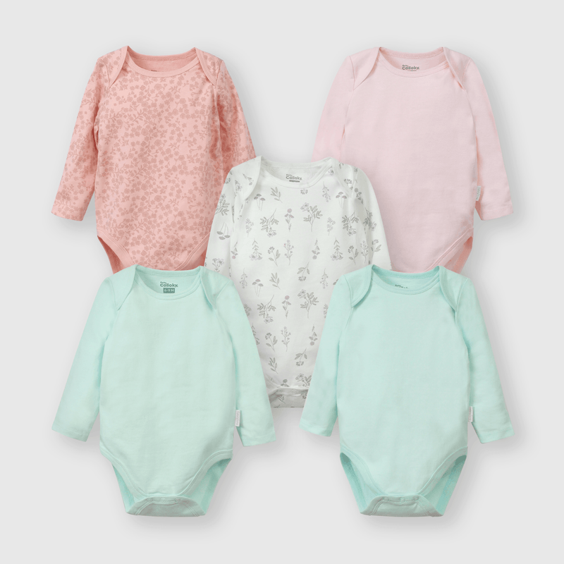 Pack 5 Bodies Flores de Bebé