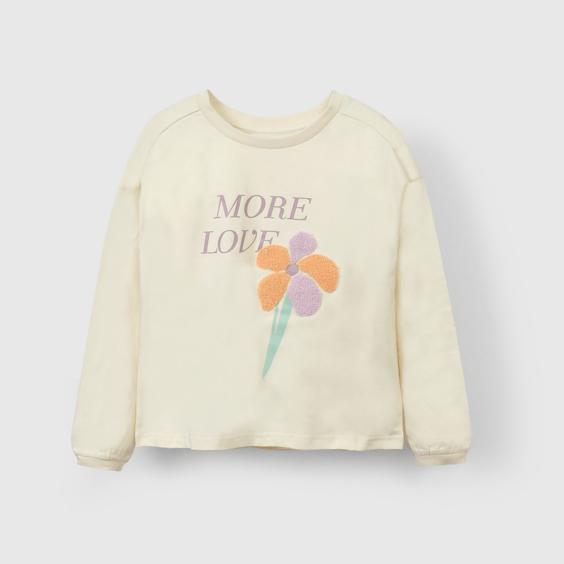 Polera Blanca Flor