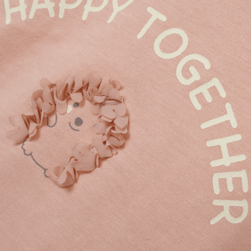 Polera encantadora para niña en color rosado