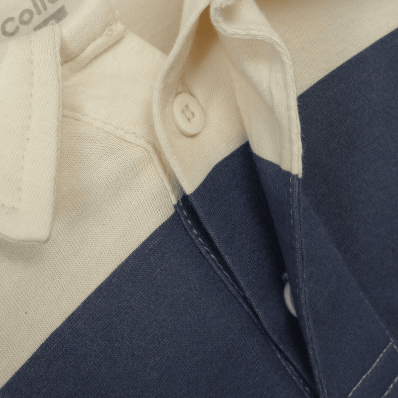 Polera rayada azul para niños, estilo y comodidad