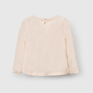 Polera suave niña rosada para momentos especiales