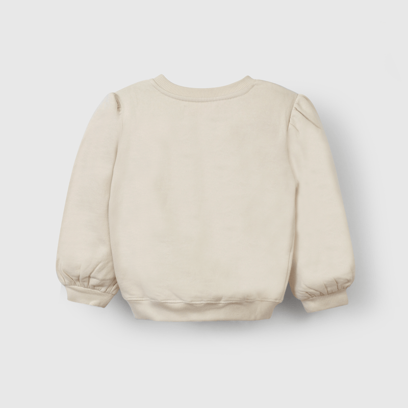 Polerón beige suave para niñas, comodidad y estilo