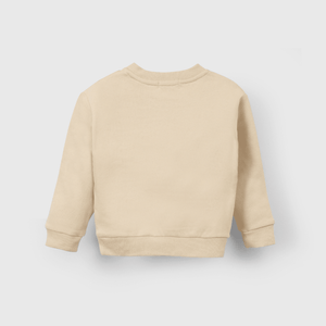 Polerón beige para niños, suave y cómodo