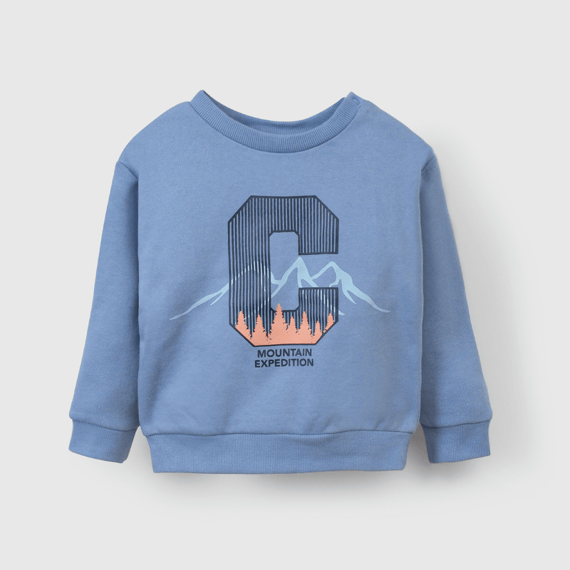 Polerón celeste para niños, estilo y comodidad