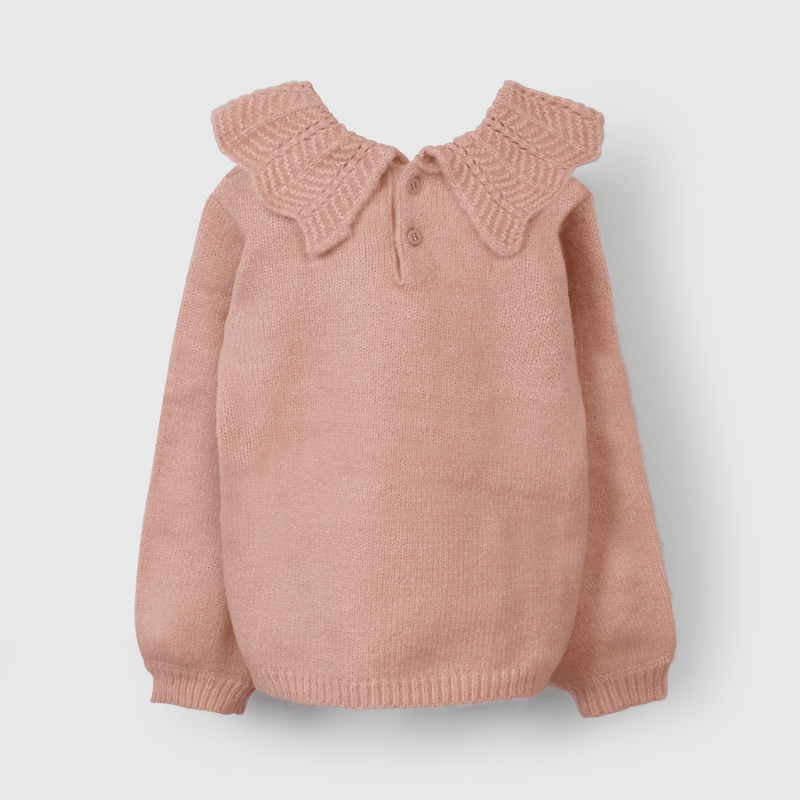 Sweater rosado para niña, estilo acogedor y tierno
