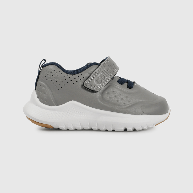 Zapatilla gris para niños, comodidad y estilo