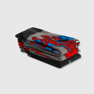 Calcetines Spiderman gris para niños, pack de 3