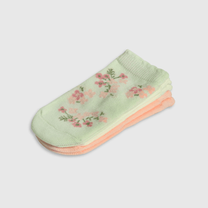 Calcetines coloridos con flores para niñas, pack de 3