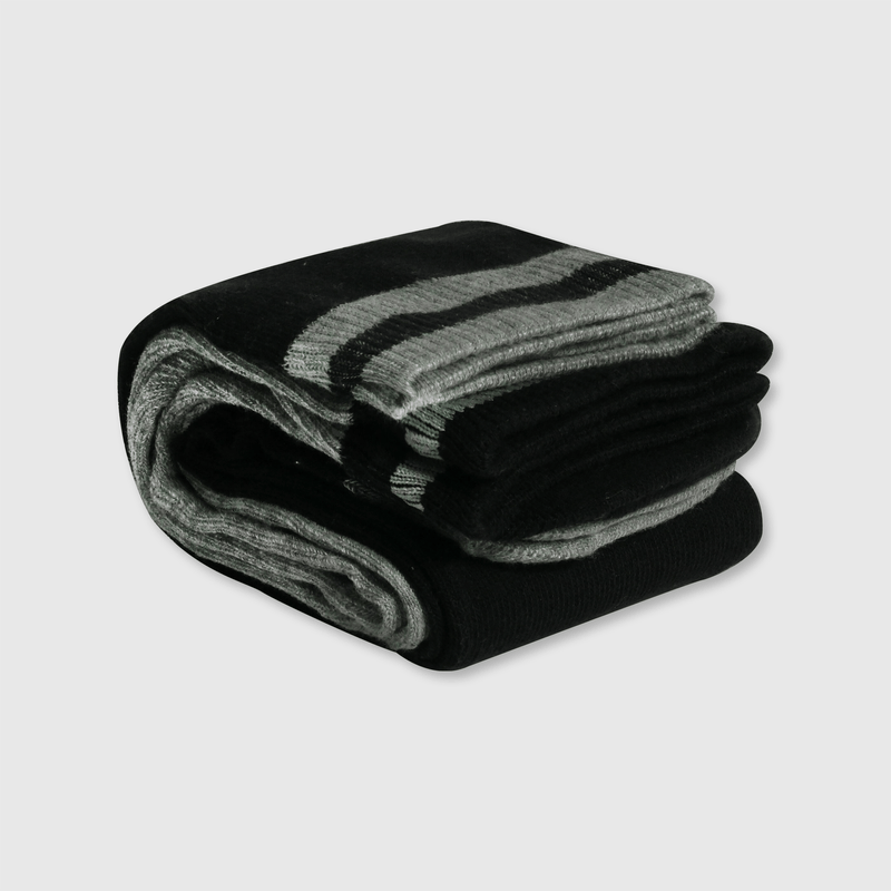 Calcetines largos negros para niños, pack de 2