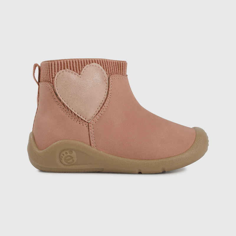 Botines rosados para primeros pasos de niñas