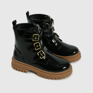 Botín negro para niños, estilo y comodidad