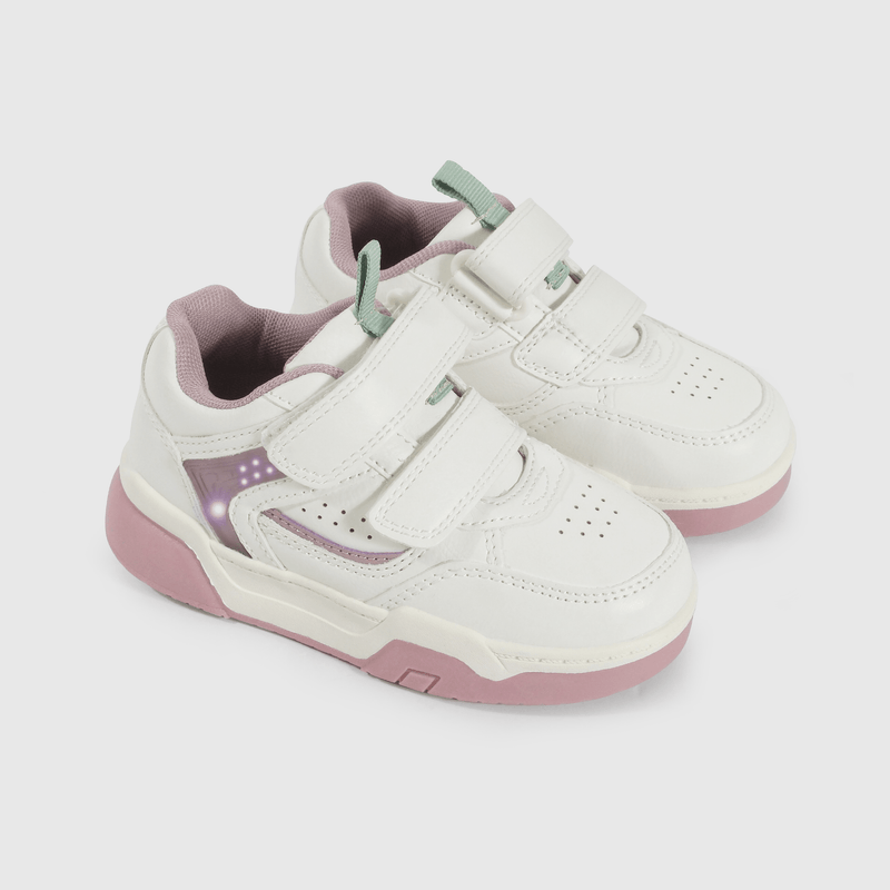 Zapatilla Blanca con Luces de Niña