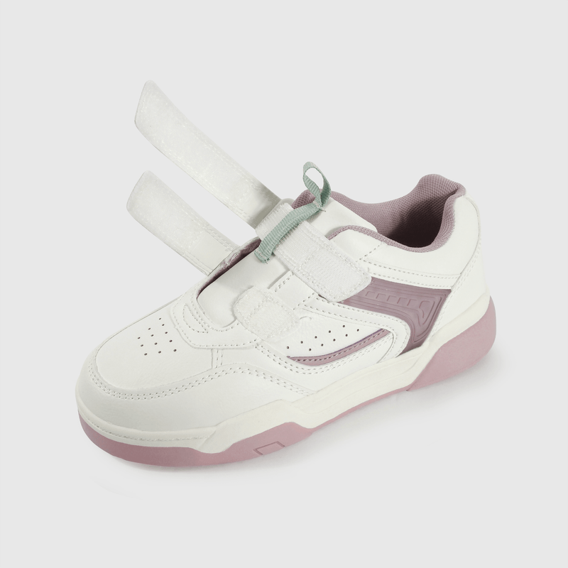Zapatilla blanca con luces para niña, estilo y comodidad
