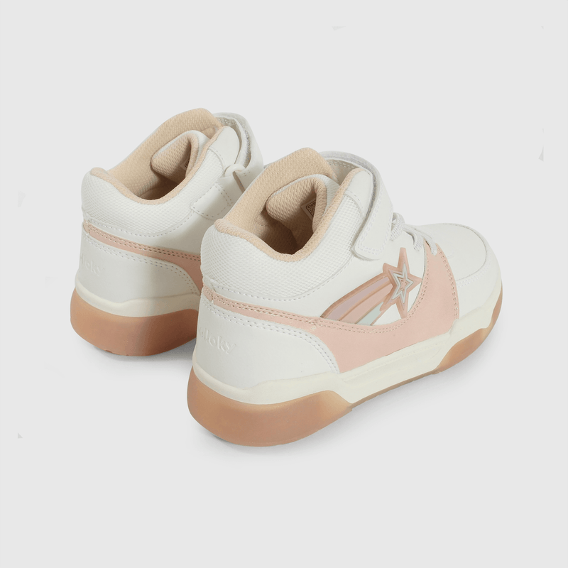 Zapatilla blanca con luces para niña, estilo y comodidad