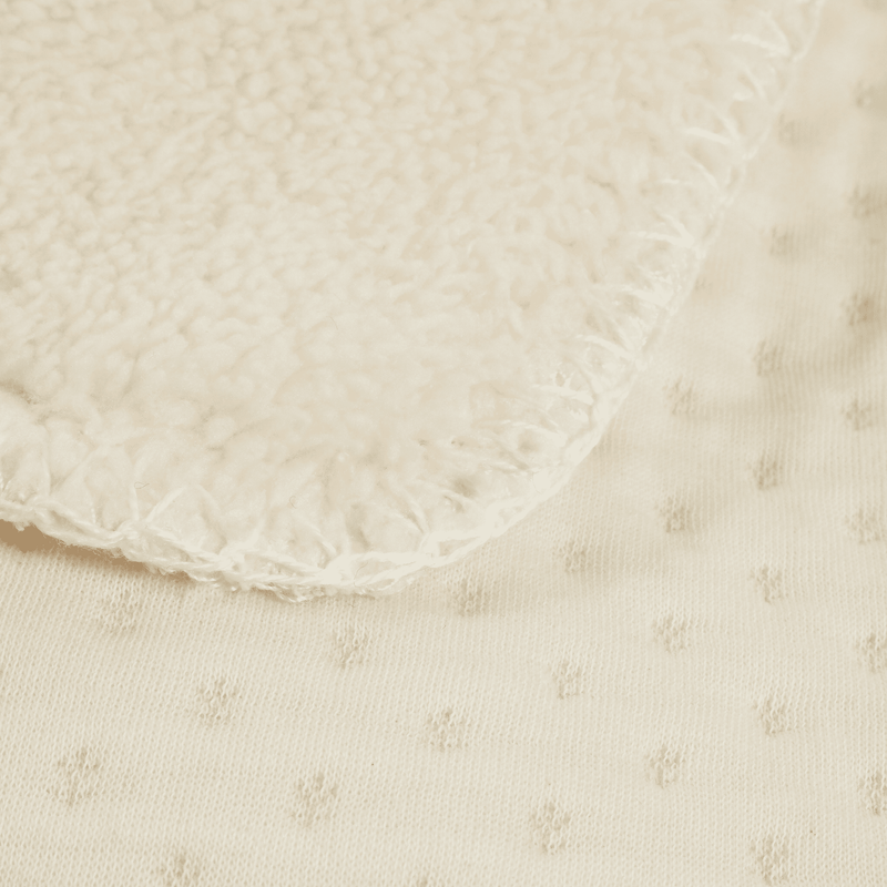 Manta de Sherpa con Estrellas Beige
