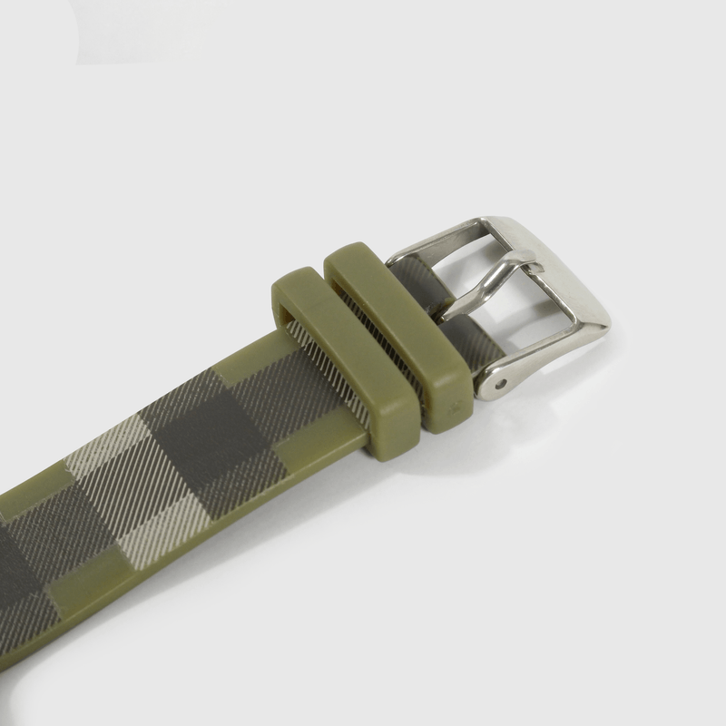 Reloj Digital con Cuadrillé Verde