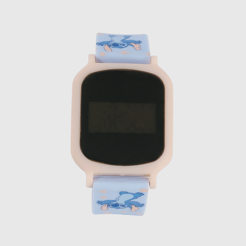 Reloj celeste con Stitch para niños, ideal y divertido