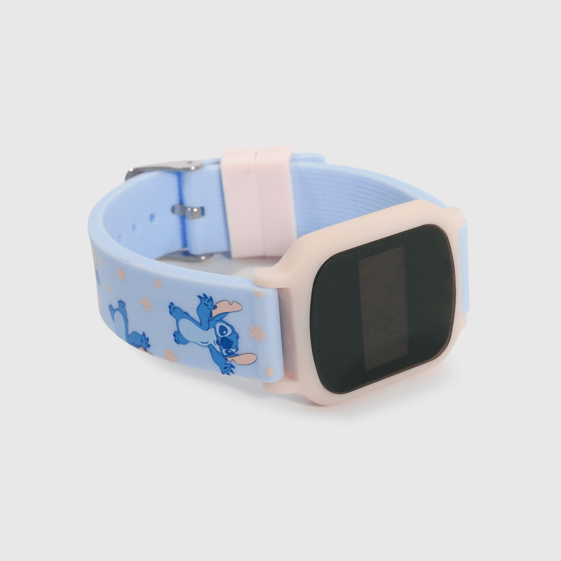 Reloj celeste con Stitch para niños, ideal y divertido
