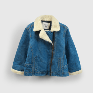 Chaqueta de jeans azul para niña, estilo y confort