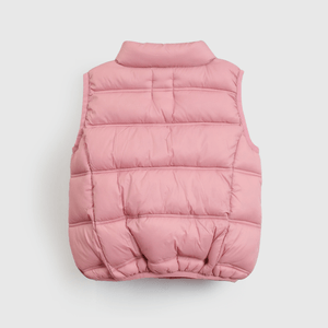 Chaleco rosa para niñas, estilo y calidez en cada momento