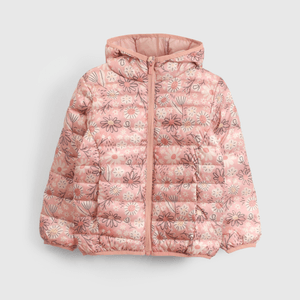 Chaqueta rosada con flores para niñas encantadoras y cómodas