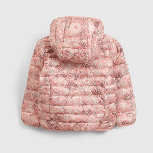 Chaqueta rosada con flores para niñas encantadoras y cómodas