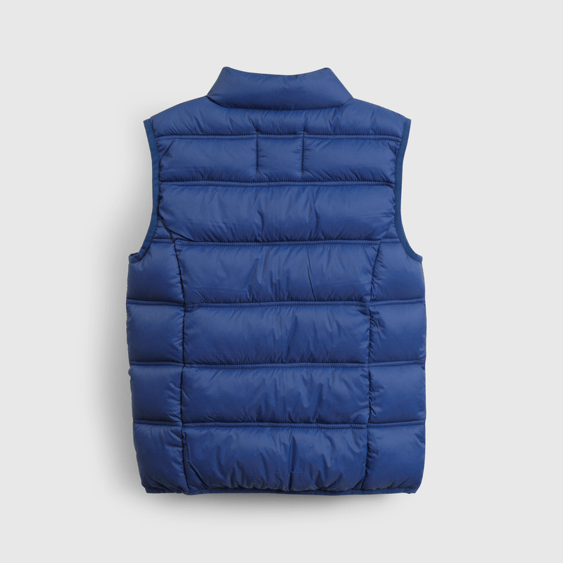 Chaleco acolchado azul para niños, estilo y calidez