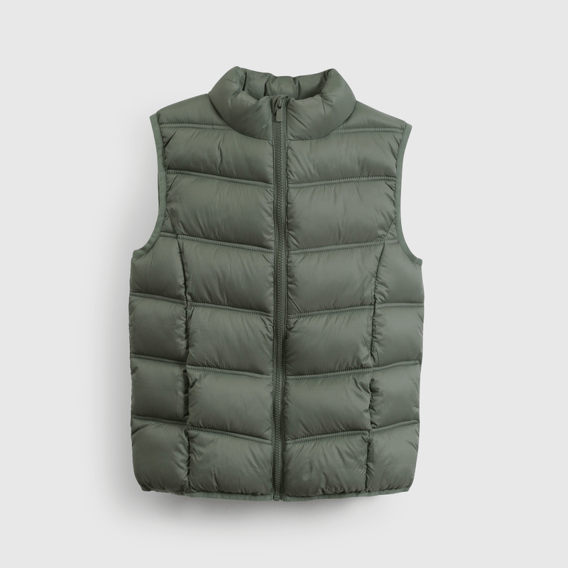Chaleco acolchado verde para niños, estilo y comodidad