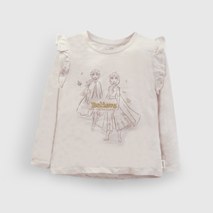 Polera niña morada Disney Frozen, estilo y comodidad