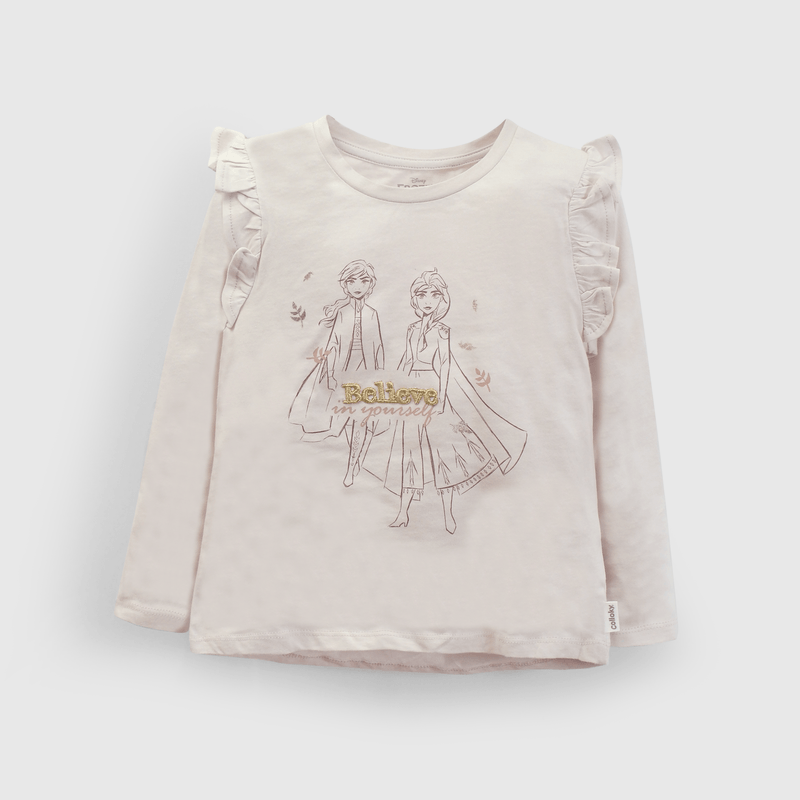 Polera niña morada Disney Frozen, estilo y comodidad