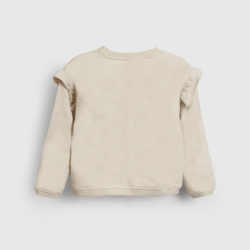 Polerón beige con Minnie para niñas, suave y cómodo