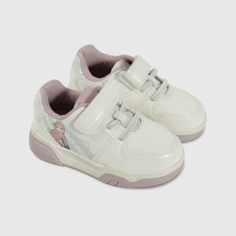 Zapatilla blanca Frozen para niños caminantes