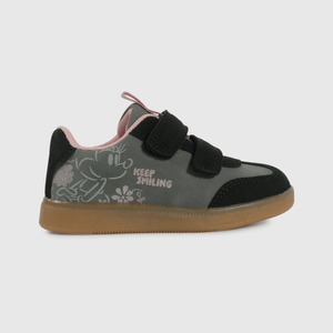 Zapatilla negra Minnie para niña, comodidad y estilo