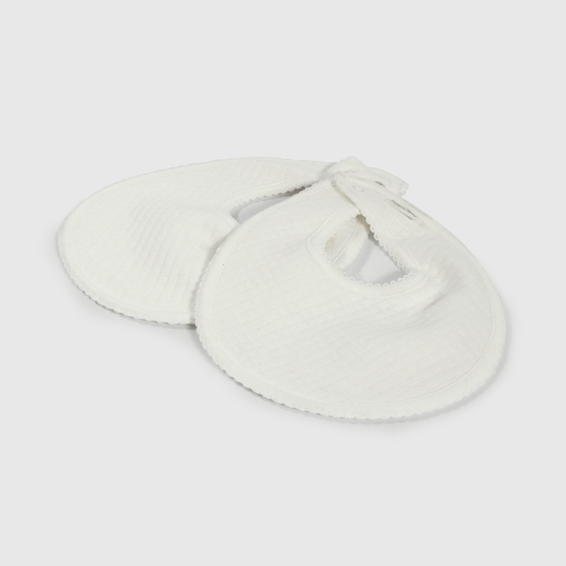 Baberos Beige para guaguas, pack de 2