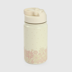 Botella térmica niña con flores rosadas para kids