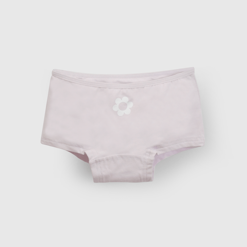 Calzones morados con flores para niñas, pack de 3