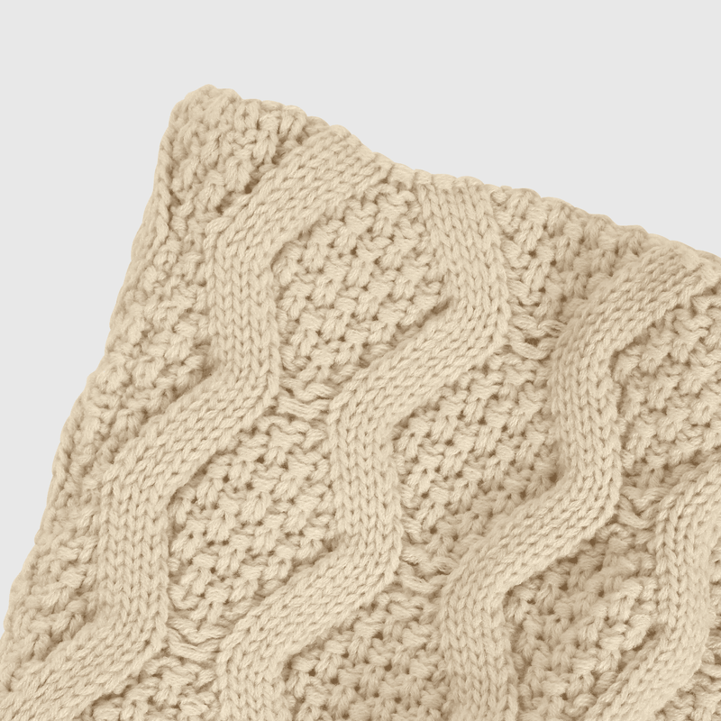 Cuello beige para niña, estilo acogedor y cómodo