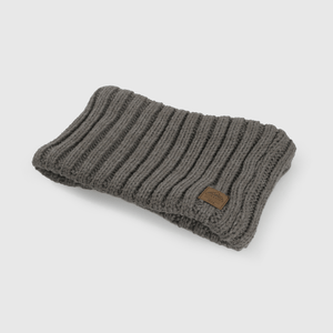 Cuello trenzado gris para niños, estilo y calidez