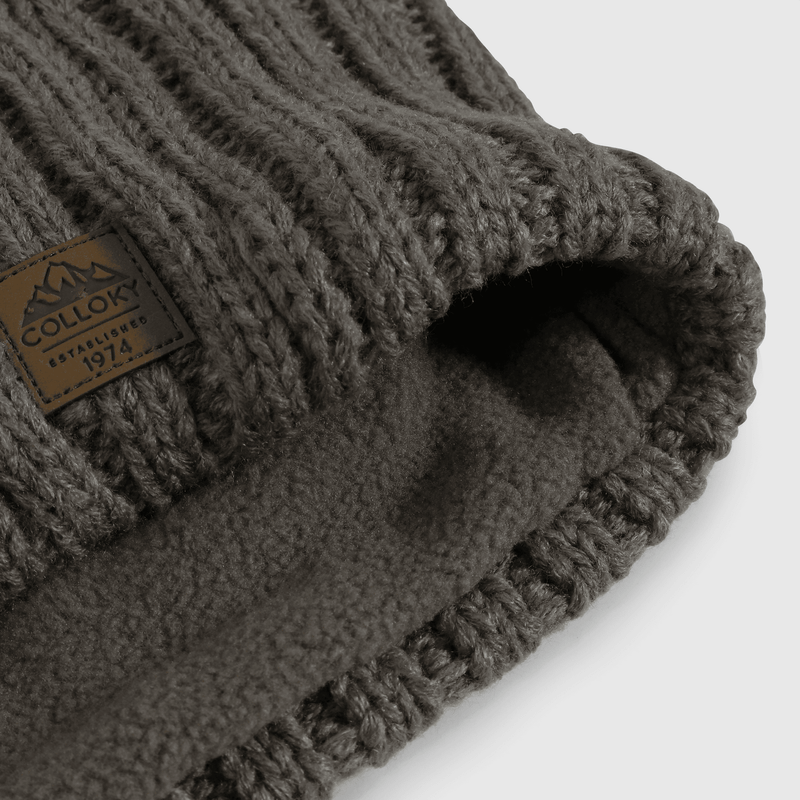 Cuello trenzado gris para niños, estilo y calidez