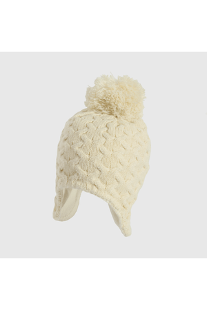 Gorro Tejido con Forro Beige
