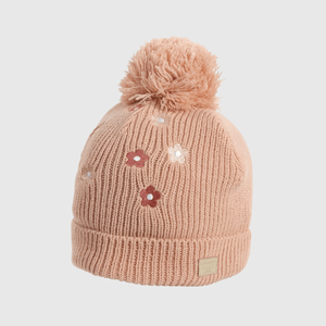 Gorro rosado con corazones para niñas encantadoras