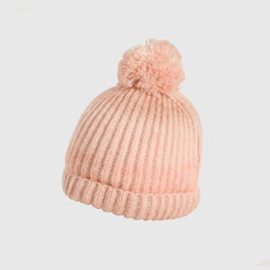 Gorro rosado para niños, suave y acogedor
