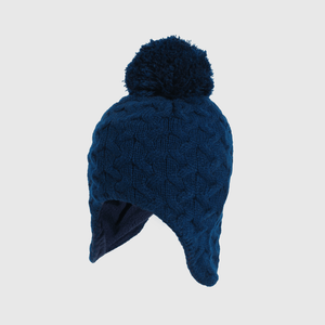 Gorro azul tejido para niños, abrigo y estilo