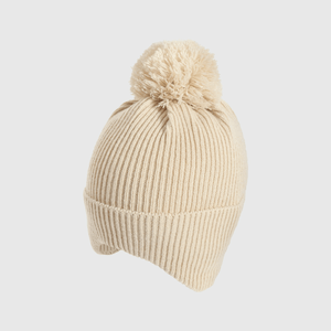 Gorro beige para niños, suave y acogedor